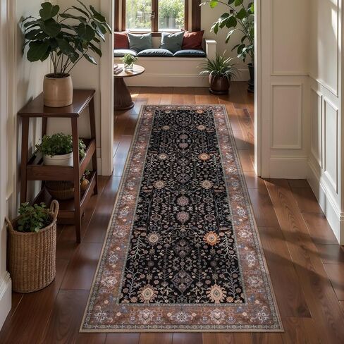 Ciicool Small Area Rug, 2x3ft Red Boho Rug, Ultra Soft Entry Rugs for Entryway, Non-Slip Washable Rugs Oriental Low-Pile Indoor Mat Floor Carpet for Entrance Bedroom Kitchen Bathroom Foyer Decor in Saudi Arabia