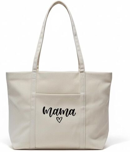 Mama Bag New Mom Gifts for Hospital, Shopping, Travel | Mom to Be Canvas Tote Gift, New Mommy Essentials, Postpartum Gift in Saudi Arabia