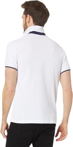 U.S. Polo Assn. Slim Fit Sash Color-Block Short Sleeve Knit Polo Shirt White LG in Saudi Arabia