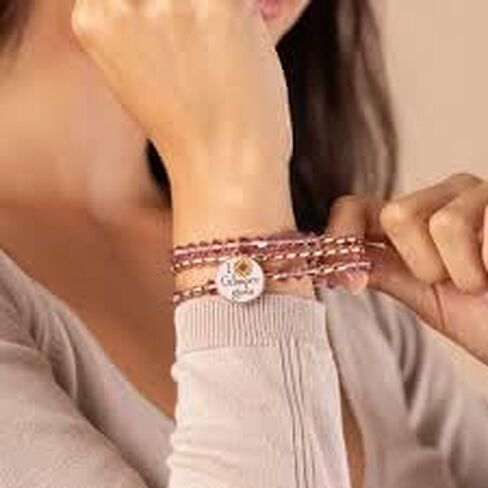 Alex and Ani AS20STGIL03SR,Gilmore Girls, Stretch Set of 3,Shiny Rose Gold,Purple,Bracelet in Saudi Arabia