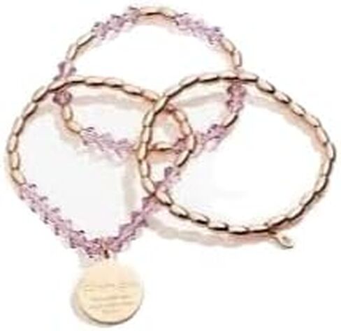 Alex and Ani AS20STGIL03SR,Gilmore Girls, Stretch Set of 3,Shiny Rose Gold,Purple,Bracelet in Saudi Arabia