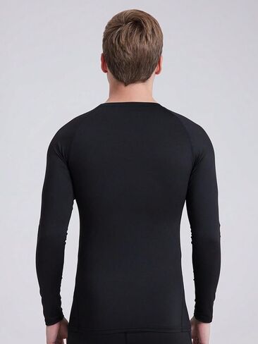 2 Pack Long Sleeve Compression Shirts for Men, Workout Base Layer Athletic Gym Tops Quick Dry Running Undershirts in Saudi Arabia
