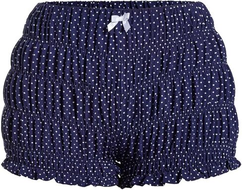 SOLY HUX Women's Polka Dots Shorts Ruffle Mini Y2k Bloomers Elastic Waist Bottoms Micro Boyshorts in Saudi Arabia