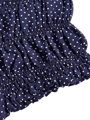 SOLY HUX Women's Polka Dots Shorts Ruffle Mini Y2k Bloomers Elastic Waist Bottoms Micro Boyshorts in Saudi Arabia