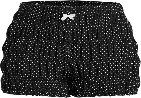 SOLY HUX Women's Polka Dots Shorts Ruffle Mini Y2k Bloomers Elastic Waist Bottoms Micro Boyshorts in Saudi Arabia