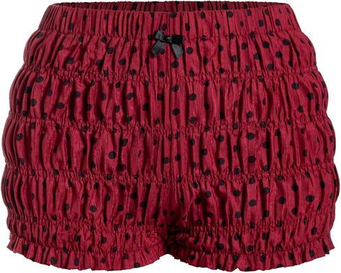 SOLY HUX Women's Polka Dots Shorts Ruffle Mini Y2k Bloomers Elastic Waist Bottoms Micro Boyshorts in Saudi Arabia