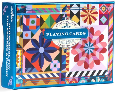 eeBoo Piece & Love: Roses & Asters Playing Cards - Includes 2 - 52 Card Decks, Traditional Decks with Beautiful Artwork & Gilded Edges in Kuwait
