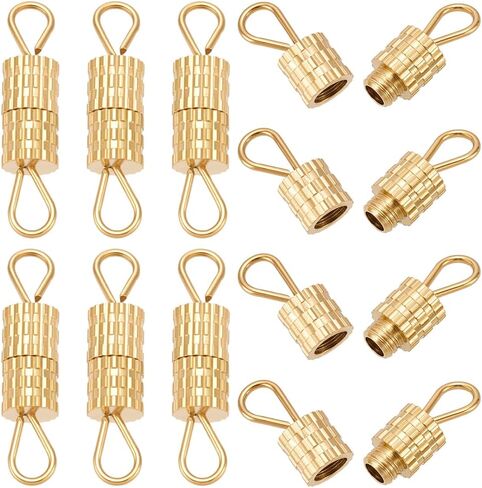 UNICRAFTALE 10Pcs Screw Twist Clasps Barrel Screw Clasps Stainless Steel Screw Claps Screw Type Connector Cord End Cap Fastener for DIY Jewelry Making Necklaces Bracelet Clasps in Saudi Arabia