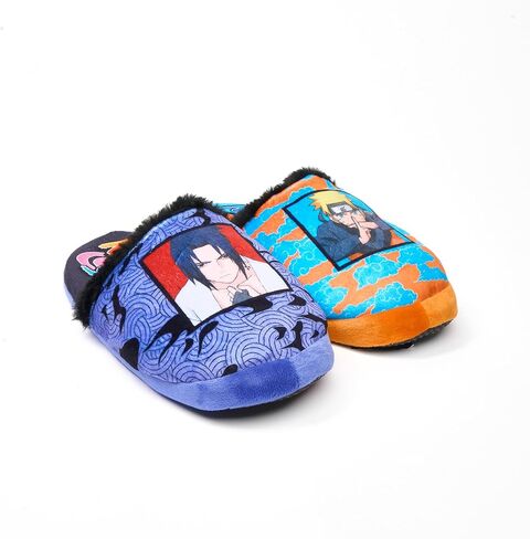 ODD SOX - شبشب منزل ناروتو شيبودن - حذاء مخملي مرخص رسميًا - ناروتو ضد ساسكي - هدية داخلية للجنسين in Saudi Arabia
