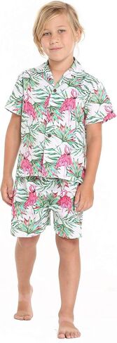 Matchable Family Hawaiian Luau Men Women Girl Boy Clothes in Flamingo in Love in Saudi Arabia