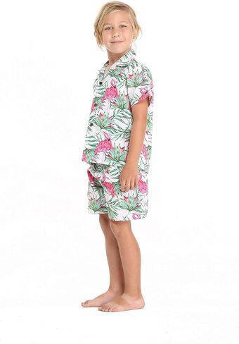 Matchable Family Hawaiian Luau Men Women Girl Boy Clothes in Flamingo in Love in Saudi Arabia