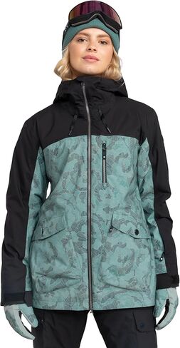 Roxy womens Stated Snowboard Jacket – 15k Waterproof, Tailored Long Fit, Hydrosmart Collar in Saudi Arabia