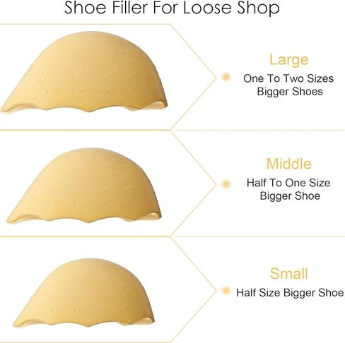 6 Pcs Shoe Filler Insert for Loose Shoe Toe Cushion Fillers Make Shoes Fit All Day Comfort Inserts to Make Shoes Smaller Inserts for Men Women Casual Sports High Heels Boots in Saudi Arabia