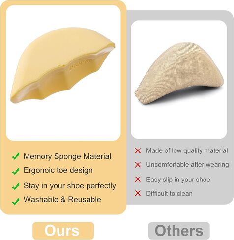 6 Pcs Shoe Filler Insert for Loose Shoe Toe Cushion Fillers Make Shoes Fit All Day Comfort Inserts to Make Shoes Smaller Inserts for Men Women Casual Sports High Heels Boots in Saudi Arabia