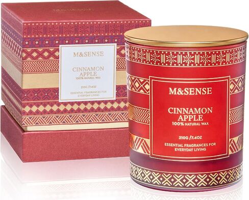 M&SENSE Rose Ivy Soy Candle, Natural 7.4oz 45 Hours Slow Burning, Luxury Aromatherapy Candle for Stress Relief Home Decor, Winter Housewarming New Year Gifts for Her in Saudi Arabia
