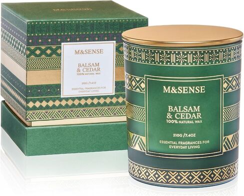 M&SENSE Rose Ivy Soy Candle, Natural 7.4oz 45 Hours Slow Burning, Luxury Aromatherapy Candle for Stress Relief Home Decor, Winter Housewarming New Year Gifts for Her in Saudi Arabia