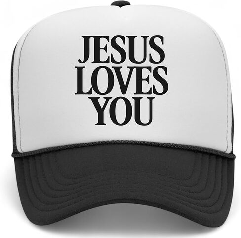 Youth Kids Size | Jesus Loves You Trucker Hat | Premium Snapback Mesh Hat for Boys & Girls in Saudi Arabia