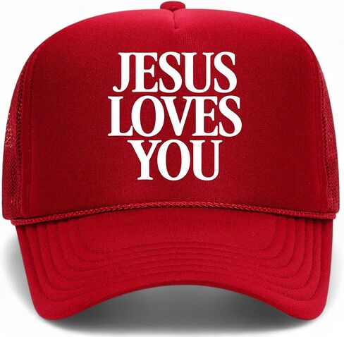 Youth Kids Size | Jesus Loves You Trucker Hat | Premium Snapback Mesh Hat for Boys & Girls in Saudi Arabia