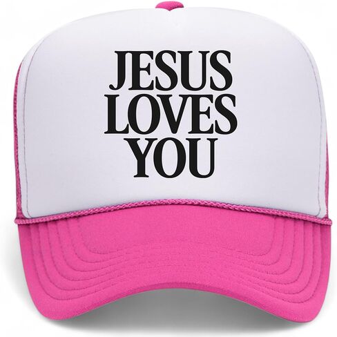 Youth Kids Size | Jesus Loves You Trucker Hat | Premium Snapback Mesh Hat for Boys & Girls in Saudi Arabia