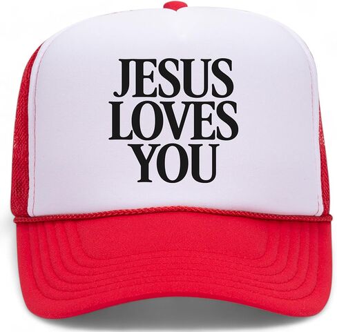 Youth Kids Size | Jesus Loves You Trucker Hat | Premium Snapback Mesh Hat for Boys & Girls in Saudi Arabia