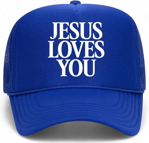 Youth Kids Size | Jesus Loves You Trucker Hat | Premium Snapback Mesh Hat for Boys & Girls in Saudi Arabia