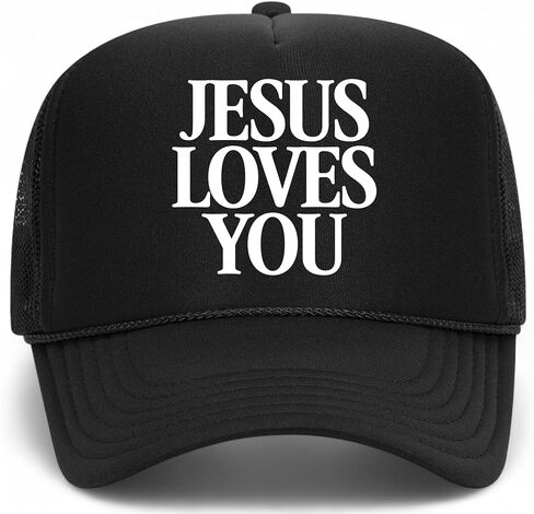 Youth Kids Size | Jesus Loves You Trucker Hat | Premium Snapback Mesh Hat for Boys & Girls in Saudi Arabia