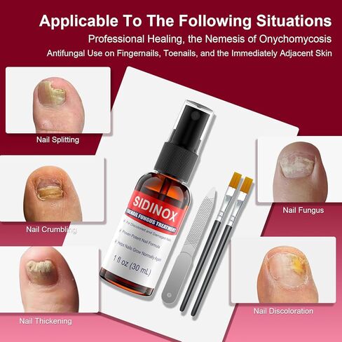 Toenail Treatment, Extra Strength Repairs Damaged Nail Liquid Treatment for Damaged Nail, Nail Discolored, Toenail, Help Nail Grow - Spray and Soft Brush Head (1 Fl Oz/30 ml x 2 Pack) in Saudi Arabia