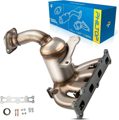 PHILTOP Front Catalytic Converter Stainless Steel Direct-Fit Replacement For 2007-2017 Patriot/Compass 2.4L 4WD, 2007-2008 Caliber 2.4L AWD Replace 16618, 641530, 20417, 674871 (EPA Compliant) in Saudi Arabia