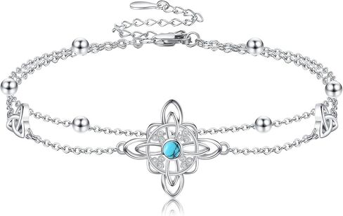 Witches Knot Bracelet 925 Sterling Silver Celtic Knot Pendant Nudo de Bruja Bracelet Witchy Jewelry Gifts for Women in Kuwait