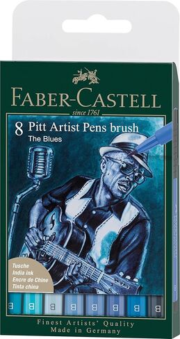 Faber-Castell Art & Graphic Pitt Artist Pen Brush India Ink Pen, Multicoloured, Studio Box Of 60, For Art, Craft, Drawing, Sketching, Home, School, University, Colouring in Kuwait