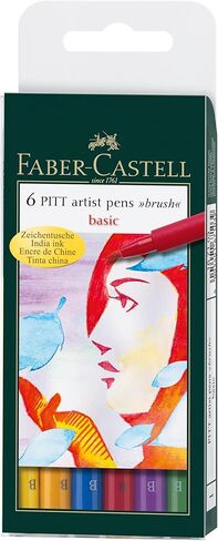 Faber-Castell Art & Graphic Pitt Artist Pen Brush India Ink Pen, Multicoloured, Studio Box Of 60, For Art, Craft, Drawing, Sketching, Home, School, University, Colouring in Kuwait