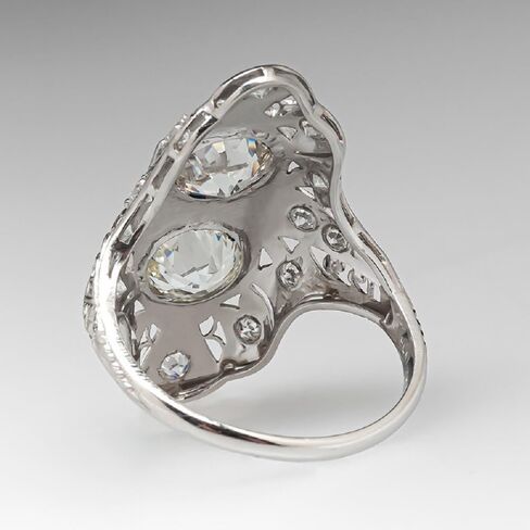 Art Deco Antique Boho Vintage Style Infinite Elements Pave Cubic Zirconia Antique Round-Cut and Created Sapphire Ring Women Long Full Finger Wedding Jewelry Size 6-10(8) in Saudi Arabia