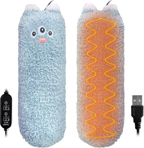 Heating Pad for Period Cramps & Menstrual Pain Relief, Cute Elephant Stuffed Animal Gift for Women Teen Girls Period Kit, Safe USB Powered Heat Pad for Car Travel (Heating Bear Brown) in Saudi Arabia