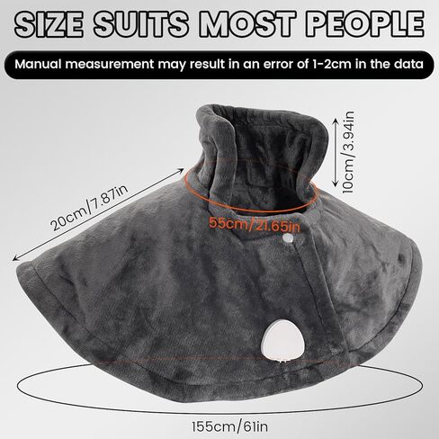 وسادة تسخين للرقبة والكتفين والظهر، وسادة حرارية كهربائية بوزن 2.6 رطل لتخفيف الألم، هدايا عيد الميلاد للنساء والرجال والأم والأب، لفافة تسخين كبيرة مؤهلة من FSA، 9 إعدادات للحرارة و11 مؤقت in Kuwait