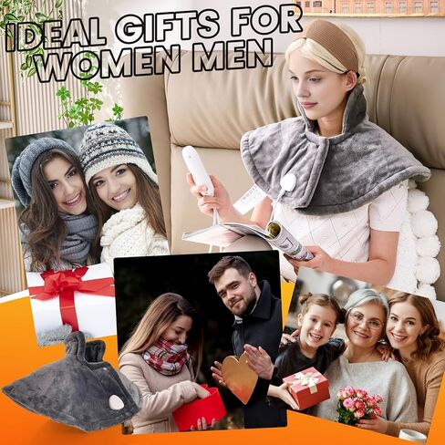 وسادة تسخين للرقبة والكتفين والظهر، وسادة حرارية كهربائية بوزن 2.6 رطل لتخفيف الألم، هدايا عيد الميلاد للنساء والرجال والأم والأب، لفافة تسخين كبيرة مؤهلة من FSA، 9 إعدادات للحرارة و11 مؤقت in Kuwait