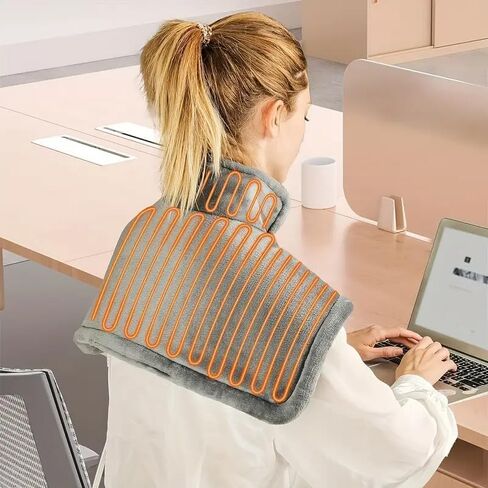 وسادة تسخين للرقبة والكتفين والظهر، وسادة حرارية كهربائية بوزن 2.6 رطل لتخفيف الألم، هدايا عيد الميلاد للنساء والرجال والأم والأب، لفافة تسخين كبيرة مؤهلة من FSA، 9 إعدادات للحرارة و11 مؤقت in Kuwait