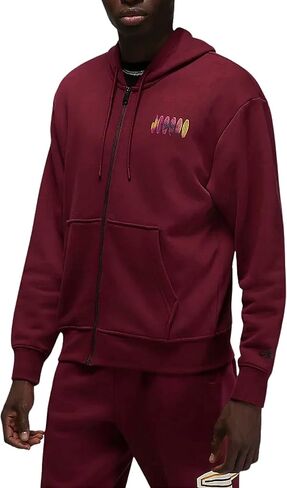 Nike Jordan Flight MVP Men's Full-Zip Hoodie (as1, alpha, x_l, regular, regular, Standard, Cherrywood Red/Off Noir/Black) in Saudi Arabia