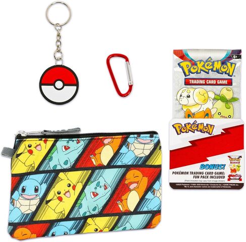 Pokemon Backpack for Boys - Bundle with 16" School Bag, Storage Case, Pencil Holder, Water Bottle, Keychain, Stickers, More | Pokemon Backpack Set for Kids in Saudi Arabia