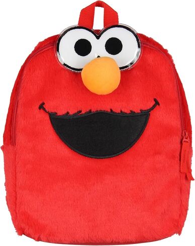 INTIMO Sesame Street Plush Furry Elmo Smile Face 12 Inch Backpack For Daily Use in Saudi Arabia