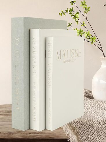 3 Pack Decorative Book Set, Faux Linen Storage Boxes - Aesthetic Fake Books for Coffee Table & Bookshelf Decor, Hidden Storage for Photos & Keepsakes, Home Decor for Living Room (Sage - Beige) in Saudi Arabia