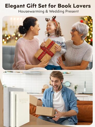 3 Pack Decorative Book Set, Faux Linen Storage Boxes - Aesthetic Fake Books for Coffee Table & Bookshelf Decor, Hidden Storage for Photos & Keepsakes, Home Decor for Living Room (Sage - Beige) in Saudi Arabia