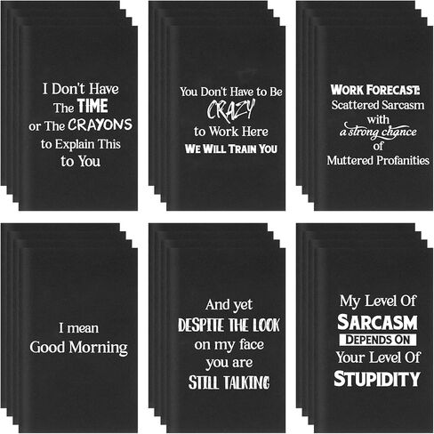 Yeaqee 24 Pad Christmas Employee Gifts Funny Notepads with Sarcastic Sayings Fun Notebooks for Coworker Fun Novelty Humor Note Pad for Office Adult Teacher Desk 4.92 x 3.15 Inch(Black,Interesting) in Saudi Arabia