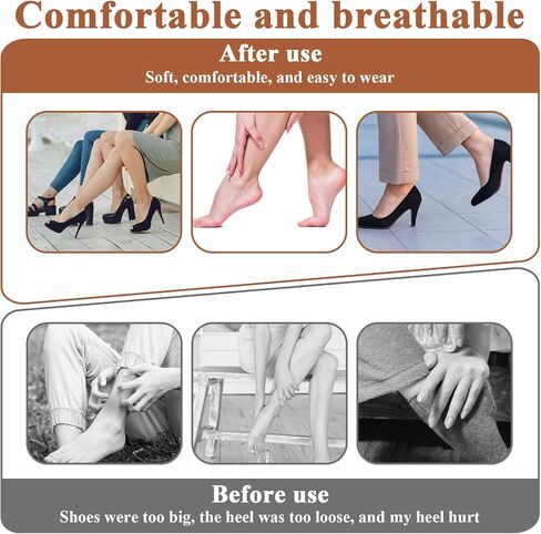 Back of Heel Cushion Pads 4PCS Heel Pads for Shoes That are Too Big, Black Mesh Adhesive Heels Grips Reusable Anti Blister Shoe Liners Heels Protectors for Women Men Improve Shoe Fit in Saudi Arabia