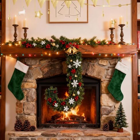 Candy Cane Wreath Frame Christmas Decorations, 14 Inch Metal Wire Wreath Form, 2 Pack Dark Green J Letter Shaped Wreaths Rings for Christmas New Year Front Door Home Outdoor Decor DIY Crafts Supplies in Saudi Arabia