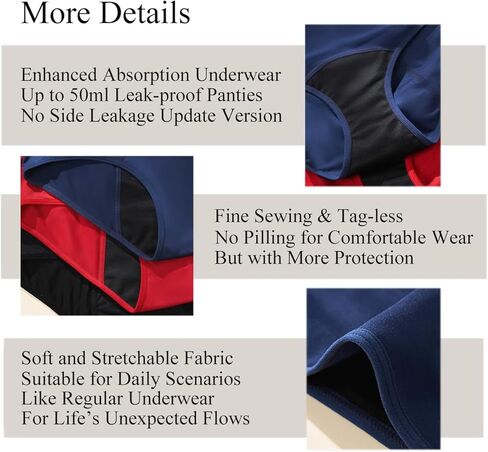 Women Incontinence Underwear, Leakproof Panties, Reusable Urinary Leakage Protective Briefs, Bladder Leak Fast Absorb (Small) in Saudi Arabia