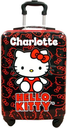 Hello Kitty Rolling Luggage Personalized Hardshell Suitcase Suitcase Spinner Wheels Travel Accessory Officially Licensed with Custom Name in Saudi Arabia