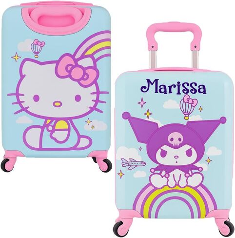 Hello Kitty Rolling Luggage Personalized Hardshell Suitcase Suitcase Spinner Wheels Travel Accessory Officially Licensed with Custom Name in Saudi Arabia