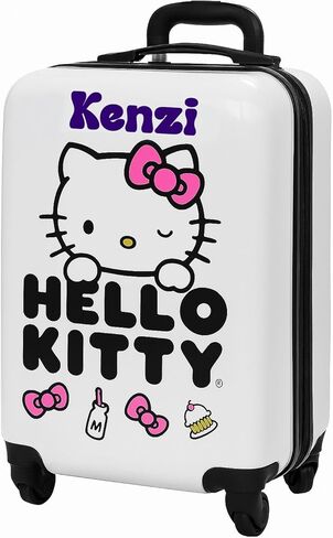 Hello Kitty Rolling Luggage Personalized Hardshell Suitcase Suitcase Spinner Wheels Travel Accessory Officially Licensed with Custom Name in Saudi Arabia
