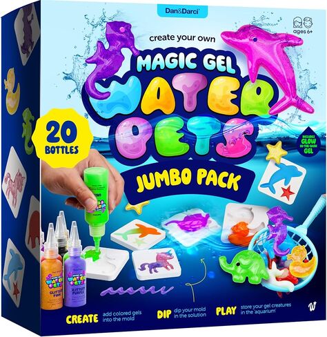Dan&Darci Aqua Fairy Water Gel Kit for Kids - Easter Craft for Kids - Magic Elf Toy Kits - Waters Pets - DIY Squishy Maker Set -Make Your Own Squishies Toys Crafts for Boys & Girls in Kuwait