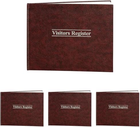 Wilson Jones S490 Visitor Register Book, Red Hardcover, 112 Ruled Pages, 8 1/2 x 11 in Kuwait